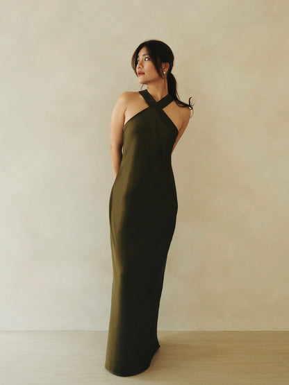 Lucille Dress – Dark Olive