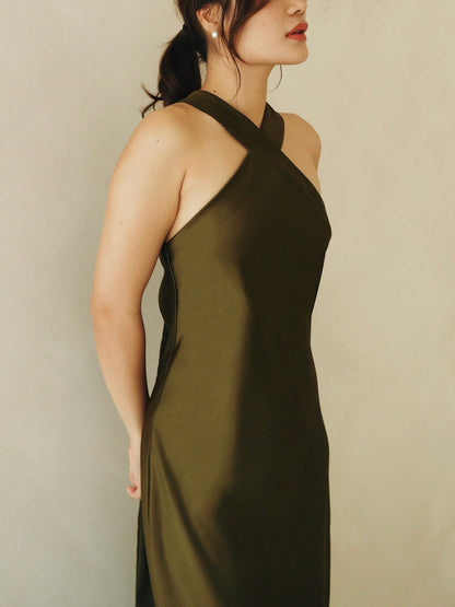 Lucille Dress – Dark Olive